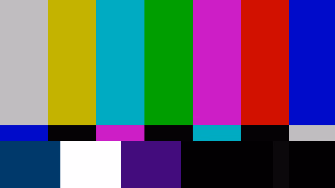 Montage démo, mire de test avec son